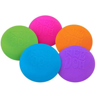 Five colorful stress balls with 'Jelly Dooh' branding 