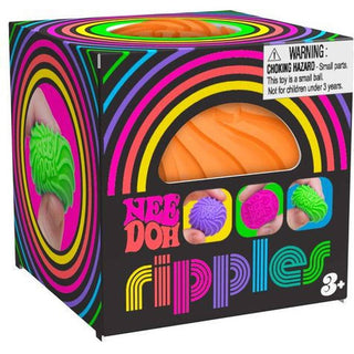 Box of Nee Doh Ripples with colorful design and warning label.