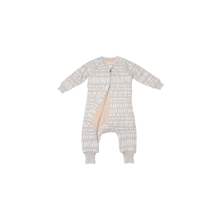 LouLou Lollipop Baby Footies Tencel Sleeper-Grey Mudcloth