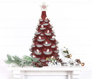 Texas A&M Ceramic Christmas Tree