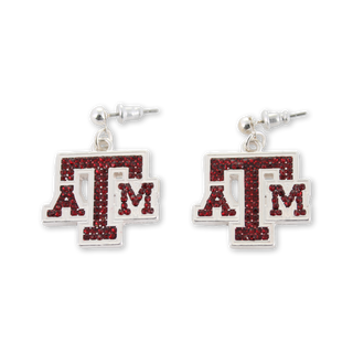 Texas A&M Crystal Logo Earrings