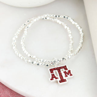Texas A&M Crystal Stretch Bracelet