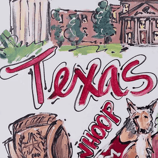 Texas A&M Landmark Canvas