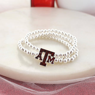 Texas A&M Logo Stretch Bracelet Set