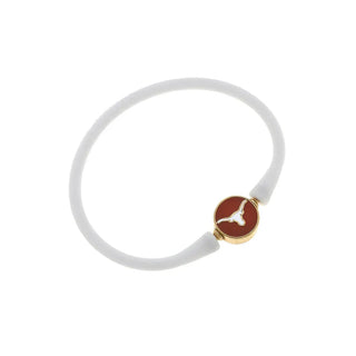 Canvas Women's Bracelets Texas Longhorns White Silicone Bracelet