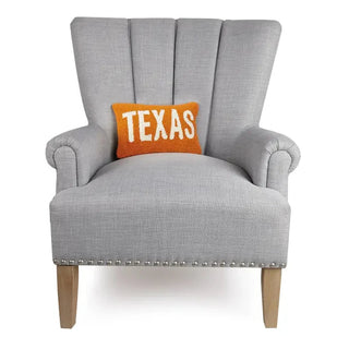 Peking Handicraft Blankets Texas Orange White Hook Pillow