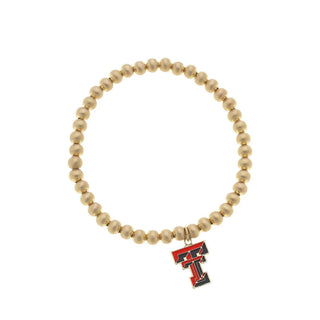 Canvas Women's Bracelets Texas Tech Ball Bead Bracelet