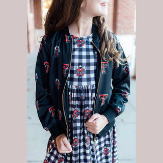Mila & Rose Kid's Jackets Texas Tech Black Red Raider Satin Jacket