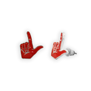 Texas Tech Enamel Logo Stud Earrings