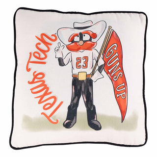 Texas Tech Red Raiders Guns Up mascot decorative throw pillow by Glory Haus