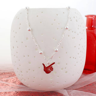Texas Tech Glitter Logo Necklace