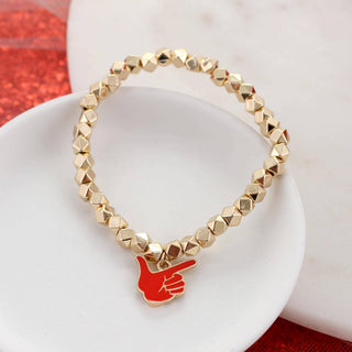 Texas Tech Gold Stretch Logo Bracelet