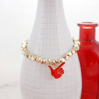 Texas Tech Gold Stretch Logo Bracelet
