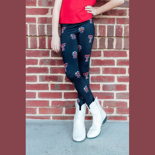 Mila & Rose Kid's Bottoms Texas Tech Leggings