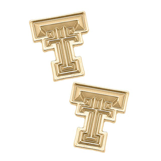 Canvas Women’s Earrings Texas Tech Logo 24K Earrings