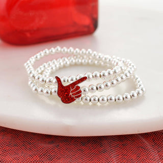 Texas Tech Logo Stretch Bracelet Set