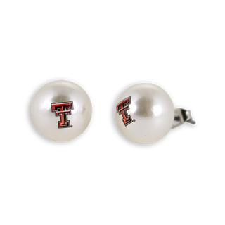 Texas Tech Pearl Stud Earrings