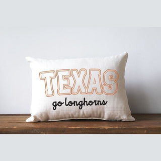 The Little Birdie Pillows Texas Varsity Pillow