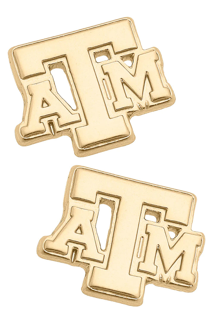 Texas A&M 24K Earrings