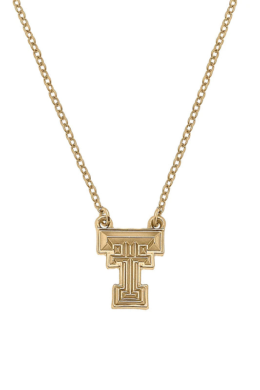 Texas Tech Logo 24K Necklace