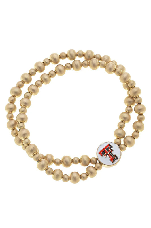 Texas Tech 2-Row Ball Bracelet