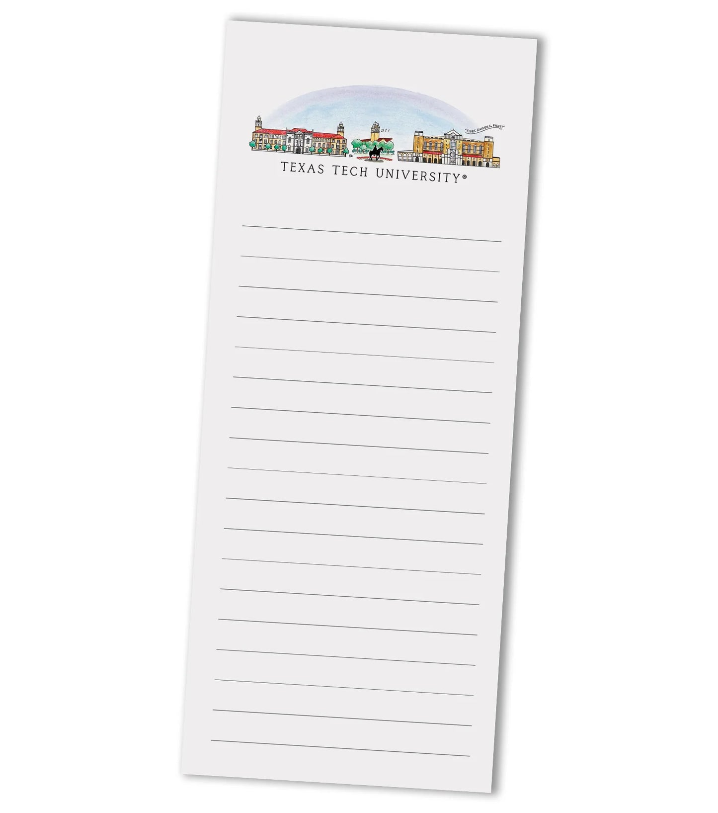 Texas Tech Skyline 3.5x8.5 Notepad