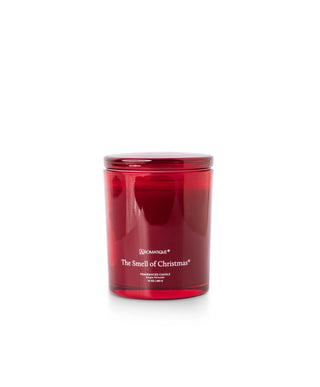 Aromatique The Smell of Christmas 10oz red glass jar candle with lid