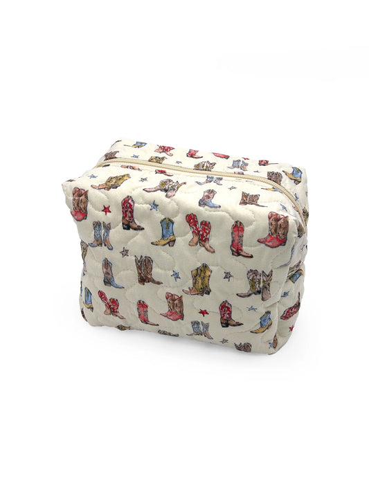 Thunderbird Boots Sand Makeup Bag