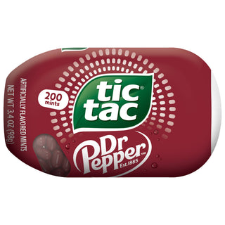 Tic Tac Dr Pepper flavored mints, large dark red container, 200 mints, 3.4oz