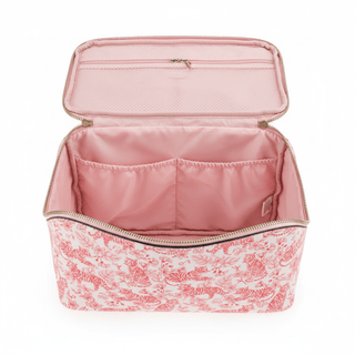 Tiger Jumbo Cosmetic Bag open showing spacious interior