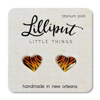 Lilliput Little Things Earrings Tiger Stripe Heart Earrings