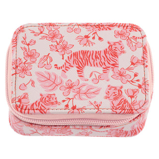 pill case with pink and red tiger