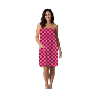 Southern Couture Women's Pajamas Checkered Towel Wrap