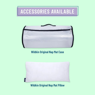 Wildkin Original Nap Mat storage case with black trim and zipper for easy transport