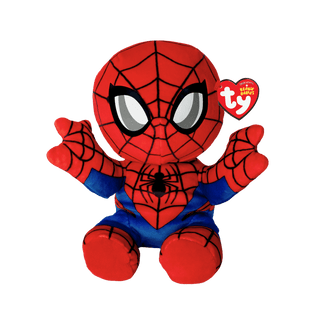 Spider-Man Beanie Baby plush in red and blue suit with web pattern