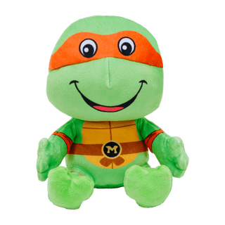 Ty Beanie Baby small green Michelangelo TMNT plush toy with orange mask