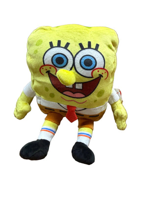 Ty Beanie Baby SpongeBob SquarePants yellow plush stuffed toy with big blue eyes