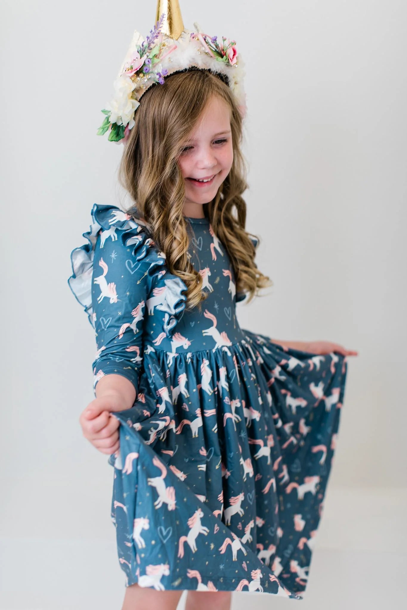 Unicorn Wish Ruffle Twirl Dress