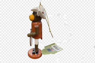 University of Texas Longhorn nutcracker ornament in burnt orange with white cowboy hat