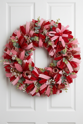 Velvet Loop W/Pompom Flower Stem