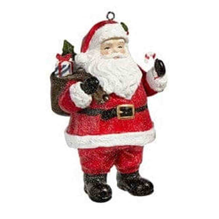 Raz Imports Christmas Ornaments Santa with bag Vintage Santa Ornament