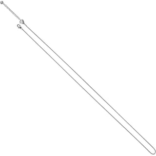 Brighton Vivi Delicate Long Charm Necklace in silver with heart pendant on white background