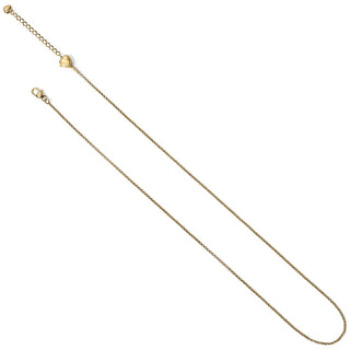 gold plated chain with lobster claw clasp and heart toggle extender
