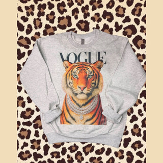 The Blessed Nest Vogue Tiger Sweatshirt