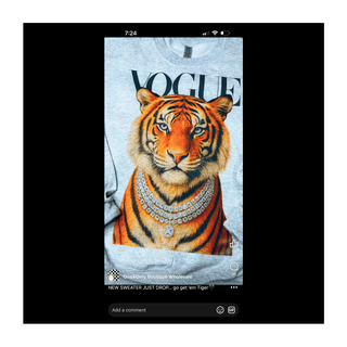 The Blessed Nest Vogue Tiger Sweatshirt