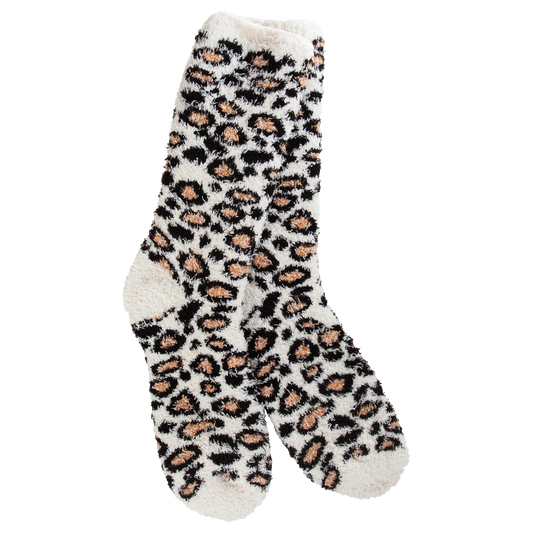 World's Softest Crew Socks Leopard