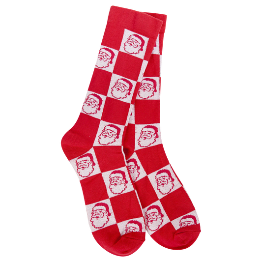 World's Softest Crew Socks Santa