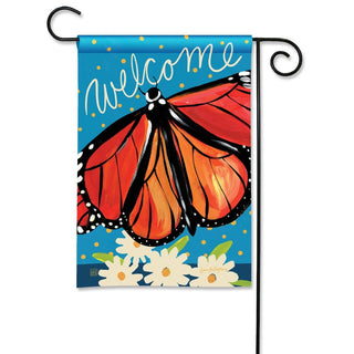 Studio M Garden Welcome Monarch Garden Flag