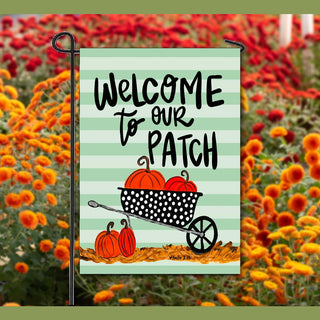 Baxter & Me Garden Welcome to Our Patch Garden Flag