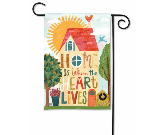 home is where heart lives flag